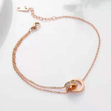Crystal Roman Numeral Stainless Steel Bracelet