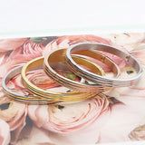 Women Titanium Steel Rose Unique Round Bangle & Bracelet