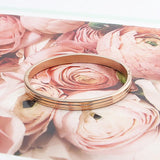 Women Titanium Steel Rose Unique Round Bangle & Bracelet