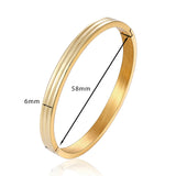 Women Titanium Steel Rose Unique Round Bangle & Bracelet
