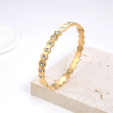 Classic Honeycomb Style Bangle Rose Zircon Bracelet