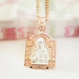 Traditional Pendant 585 Rose Metal Orthodox Necklace Pendant