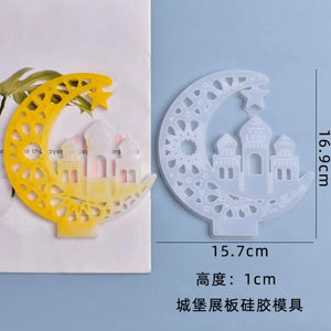 Silicone Mold Resin Crafts DIY Castle Ghost Exhibition Board Set Decoration