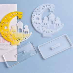 Silicone Mold Resin Crafts DIY Castle Ghost Exhibition Board Set Decoration