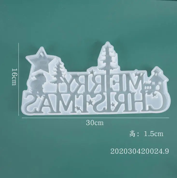 Transparent Silicone Mold Resin Decorative Craft DIY Christmas Decoration Mold