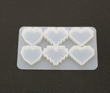 Silicone Mould Dried Flower Resin Craft 3 Hearts Pendant Mold