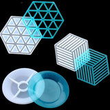 Silicone Mould Dried Flower Resin Craft Hexagonal Coaster Mold