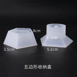 Silicone Mould Dried Flower Resin Decorative Craft DIY Pentagon Storage Box
