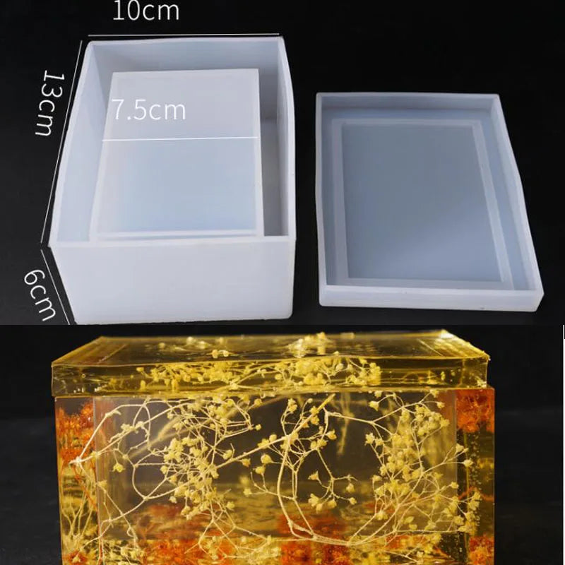 Silicone Mould Dried Flower Resin Decorative Craft DIY Storage Box Mold