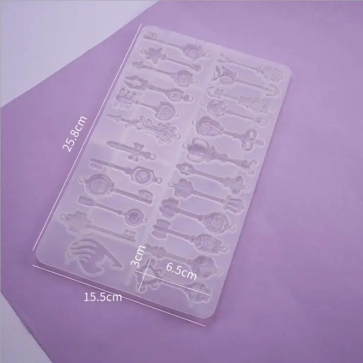 Silicone Flower Resin Decorative Craft DIY Key Pendant Mold