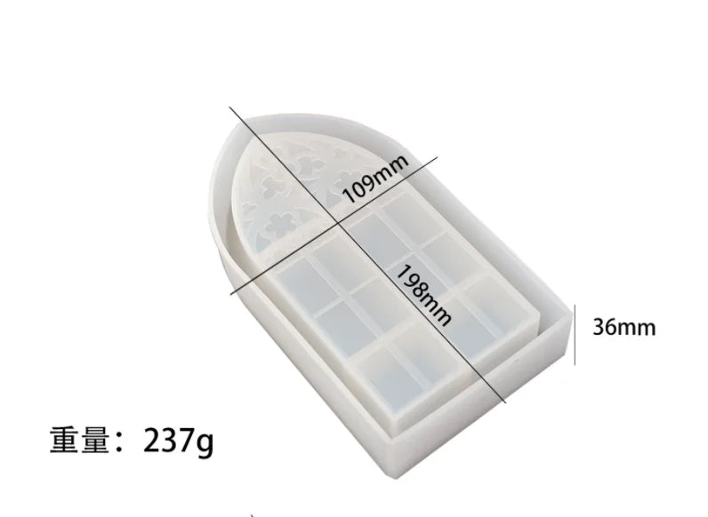 Silicone Mould Resin Church window storage box Mold