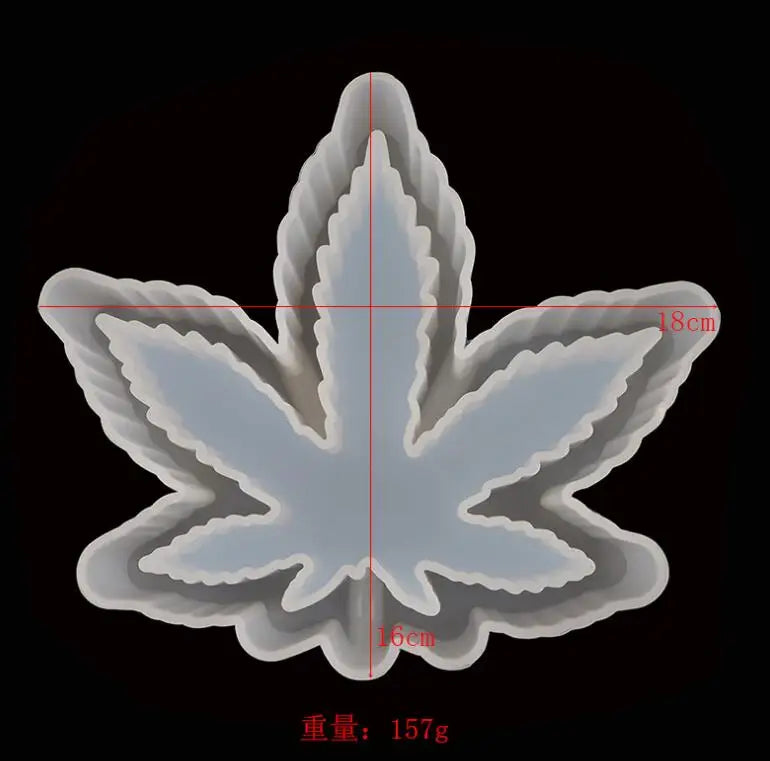 Silicone Resin Leaf-shaped Ashtray Mold DIY Craft Jewelry Epoxy Mould