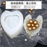Resin Craft DIY Love Feather Storage box Mold
