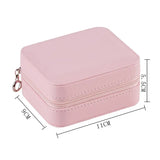 Portable Travel Jewelry Box PU Leather Display Case