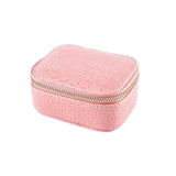 Travel Jewelry Organizer Box PU Leather Earring Ring Necklace Bag