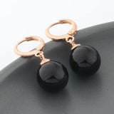 12mm Shell Pearl Hoop Earrings 585 Rose Women Jewelry Wedding Funny