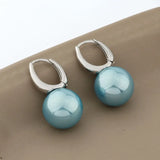 14mm Round Pearl Earrings 585 Rose Hanging Earrings For Women