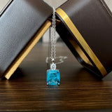 925 Silver Necklace w/ Zircon Pendant for Women