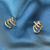 925 Silver Zircon Stud Earrings Women Wedding Party Jewelry