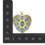 CZ Heart Necklace Pendant Plated Zircon DIY Women Accessories