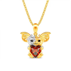 Trendy Mouse Birthstone Necklace for Girls' Birthday