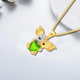 Trendy Mouse Birthstone Necklace for Girls' Birthday