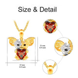 Trendy Mouse Birthstone Necklace for Girls' Birthday