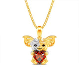 Trendy Mouse Birthstone Necklace for Girls' Birthday