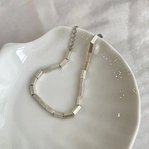 Freshwater Pearl Bracelet 925 Sterling Silver Delicate Hip Hop Geometric Wedding