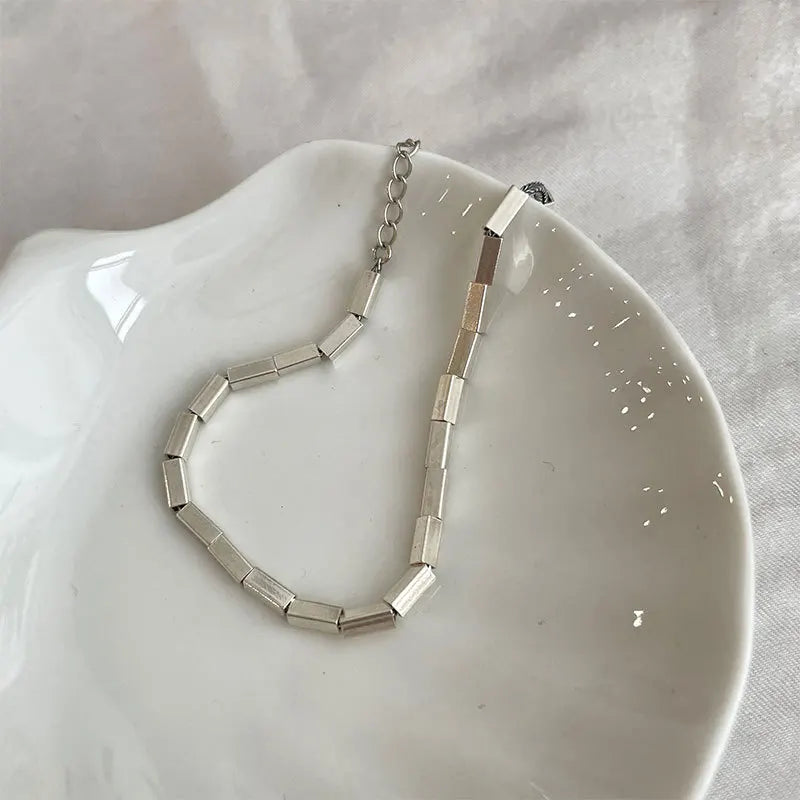 Freshwater Pearl Bracelet 925 Sterling Silver Delicate Hip Hop Geometric Wedding