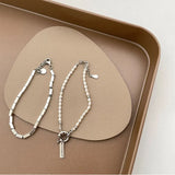 Freshwater Pearl Bracelet 925 Sterling Silver Delicate Hip Hop Geometric Wedding