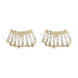 Metal Crystal Stud Earrings for Women Party Jewelry