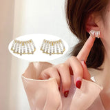Metal Crystal Stud Earrings for Women Party Jewelry