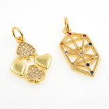 Geometric Pendant with Colorful Zircon DIY Jewelry Making