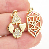 Geometric Pendant with Colorful Zircon DIY Jewelry Making