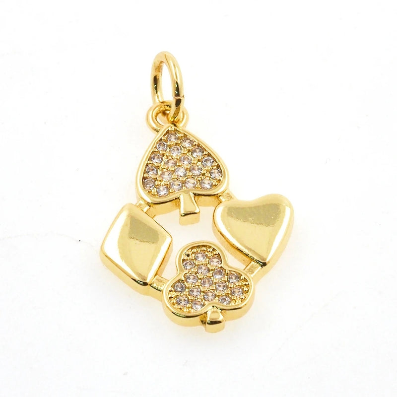 Geometric Pendant with Colorful Zircon DIY Jewelry Making
