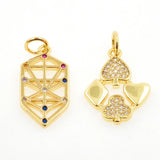 Geometric Pendant with Colorful Zircon DIY Jewelry Making