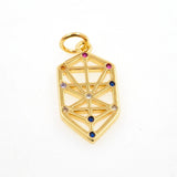 Geometric Pendant with Colorful Zircon DIY Jewelry Making