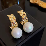 Pearl Stud Earrings for Women Classic Wedding Jewelry