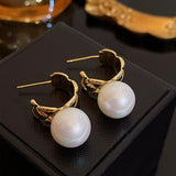 Pearl Stud Earrings for Women Classic Wedding Jewelry