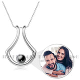 Personalized Projection Necklace Pendant - Romantic U-Shaped Jewelry