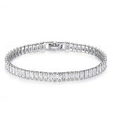 Princess Cut CZ Bracelet Tennis Chain Bling