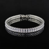 Princess Cut CZ Bracelet Tennis Chain Bling