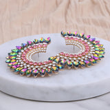 Geometric Dangle Earrings For Women, Castle Party Jewelry, Statement Earrings