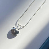 Heart Necklace 925 Silver 18in for Women Wedding Party Girls Gift