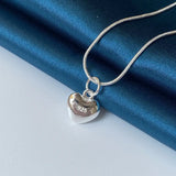 Heart Necklace 925 Silver 18in for Women Wedding Party Girls Gift