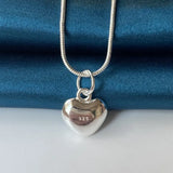 Heart Necklace 925 Silver 18in for Women Wedding Party Girls Gift