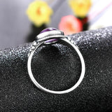 925 Silver Amethyst Ring Women's Jewelry for Wedding Anniversary