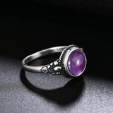 925 Silver Amethyst Ring Women's Jewelry for Wedding Anniversary