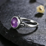 925 Silver Amethyst Ring Women's Jewelry for Wedding Anniversary